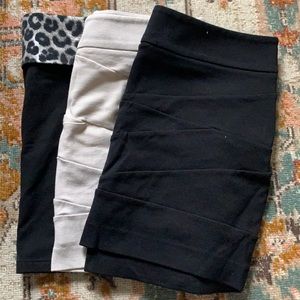 Bundle of 3 express cotton mini skirts